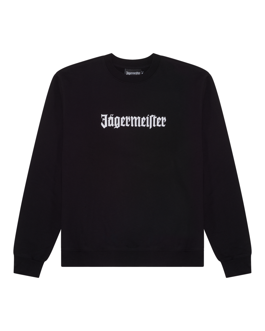 Felpa nera con wordmark bianco 'Jägermeister'