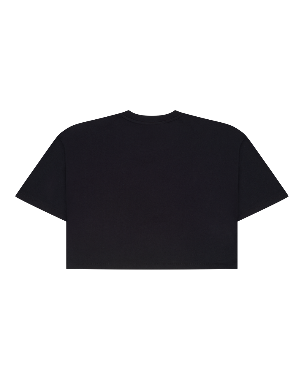 Cropped tee nero Jägermeister dal retro.