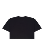 Cropped tee nero Jägermeister dal retro.