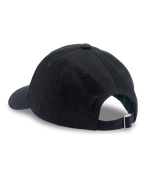 Berretto da baseball nero Jägermeister visto da dietro. Non sono visibili loghi.