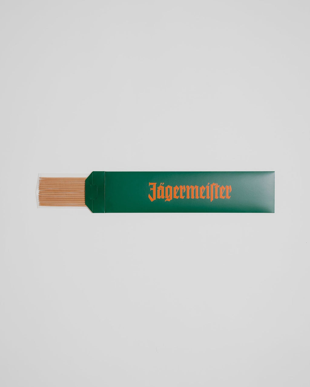 Scatola Jägermeister con bastoncini d’incenso in legno