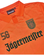 Jersey arancione con branding Jägermeister.
