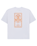 T-shirt bianca con stampa grafica ispirata all’etichetta Jägermeister
