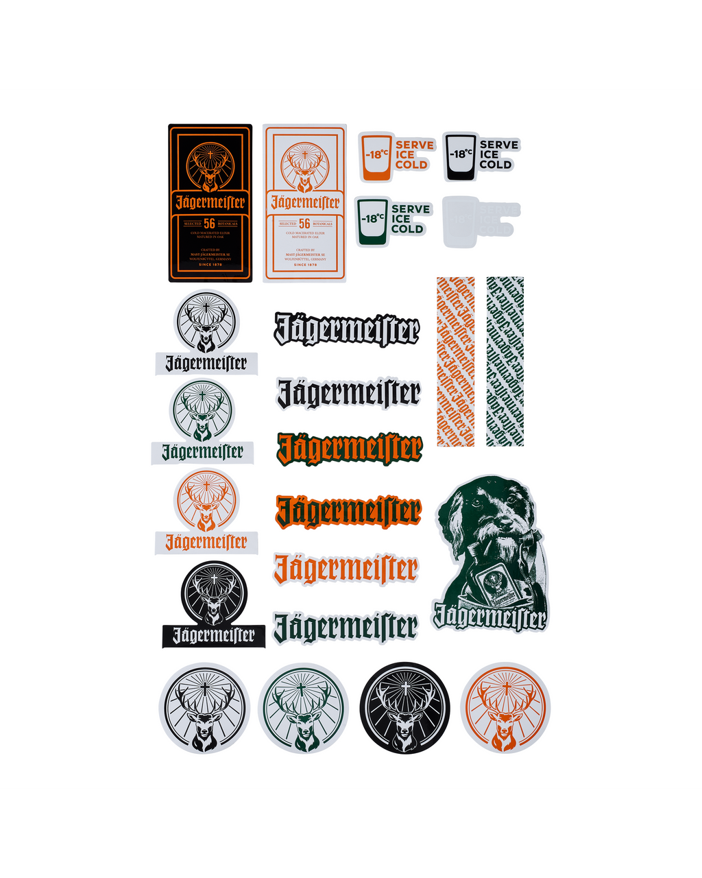 Collezione di loghi e elementi di branding Jägermeister 