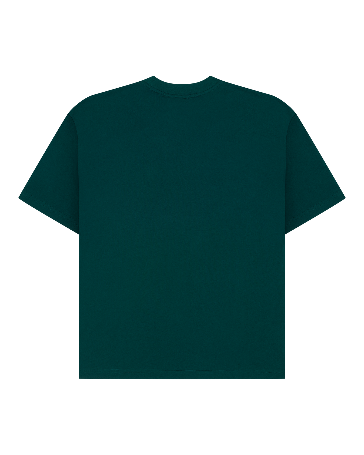 T-shirt verde Jägermeister vista da dietro.
