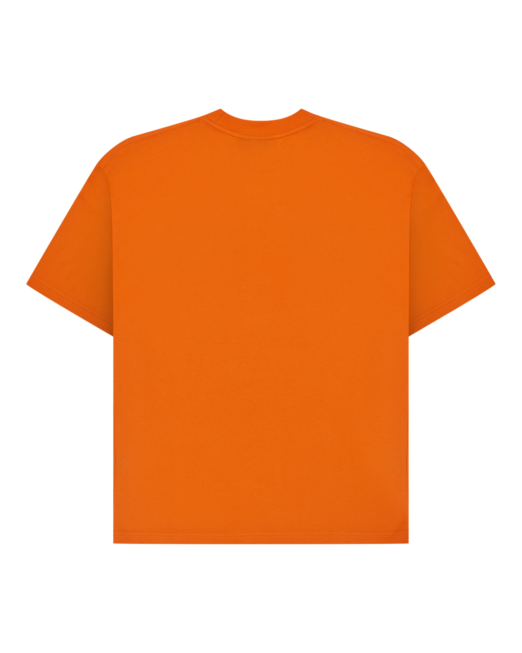 T-shirt arancione Jägermeister vista da dietro.