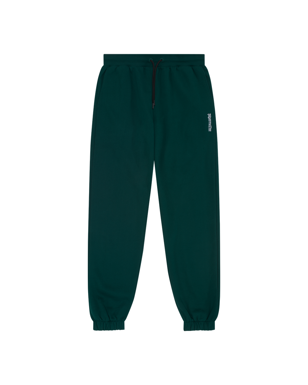 Pantaloni della tuta Jägermeister verde scuro con piccolo logo bianco.