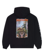 Felpa con cappuccio nera con grafica Jägermeister Tradition sul retro
