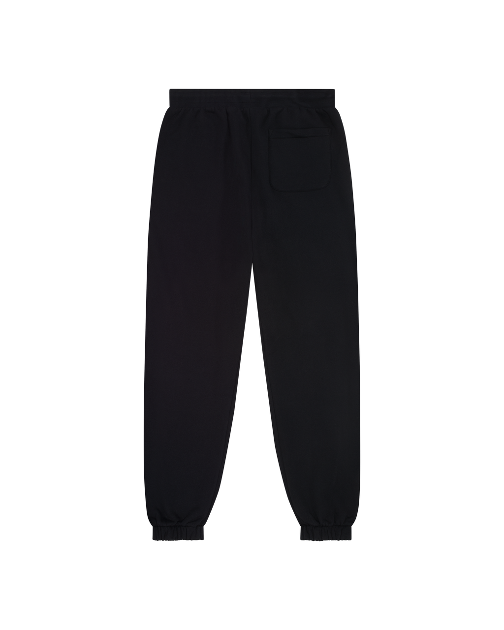 Pantaloni della tuta neri da dietro.